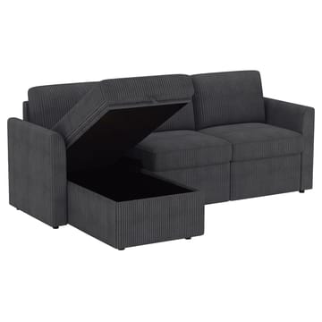 Nordhus 3-sits Soffa med vändbar divan och förvaring i manchester - Antracit - Möbler - Soffa - Hörnsoffa - H örnsoffa med divan