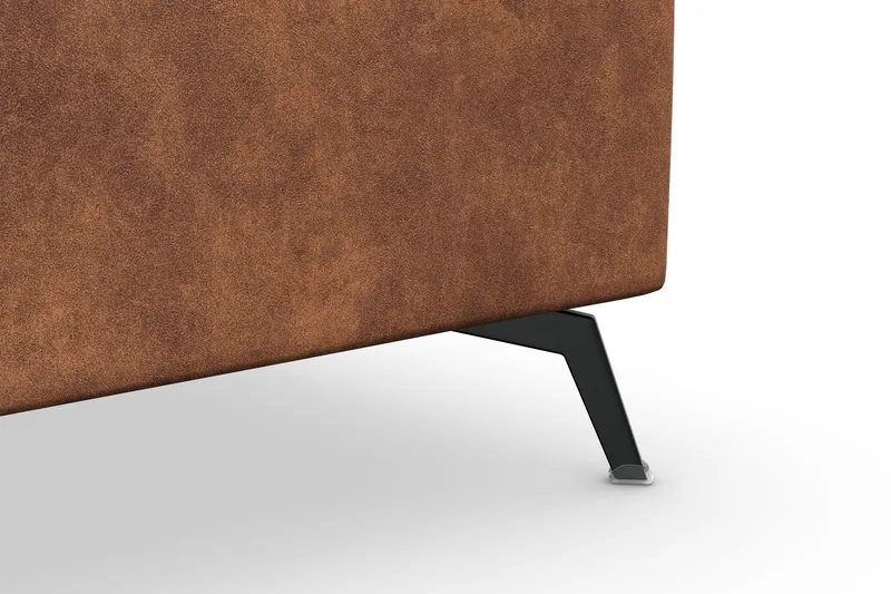 Ocean Lyx 5-sits Vändbar L-formad Hörnsoffa i Konstläder - Brun - Möbler - Soffa - Skinnsoffa