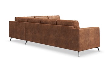 Ocean Lyx 5-sits Vändbar L-formad Hörnsoffa i Konstläder - Brun - Möbler - Soffa - Skinnsoffa