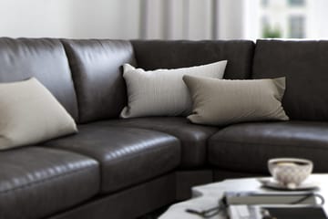 Ocean Lyx 5-sits Vändbar L-formad Hörnsoffa i Konstläder - Mörkgrå - Möbler - Soffa - Skinnsoffa