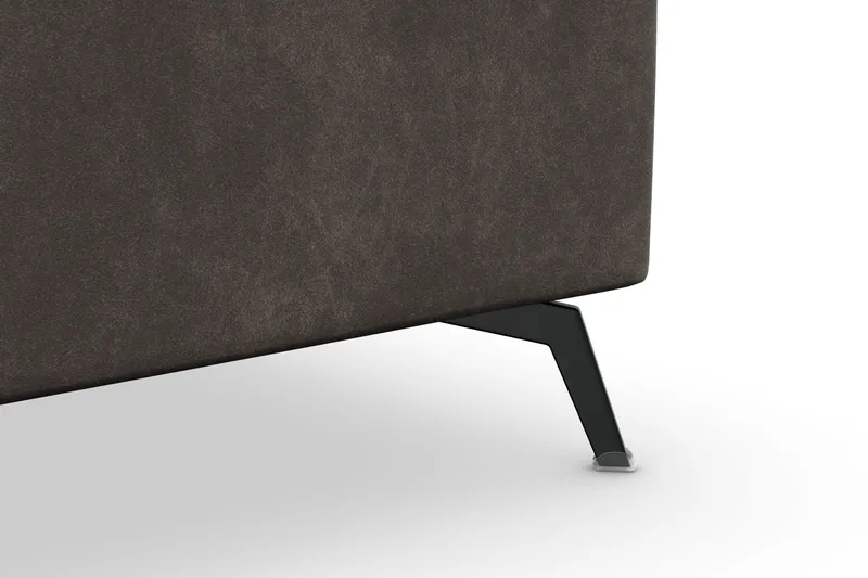 Ocean Lyx 5-sits Vändbar L-formad Hörnsoffa i Konstläder - Mörkgrå - Möbler - Soffa - Skinnsoffa