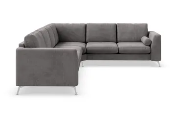 Ocean Lyx 5-sits Vändbar L-formad Hörnsoffa i Manchester - Mörkgrå - Möbler - Soffa - Hörnsoffa