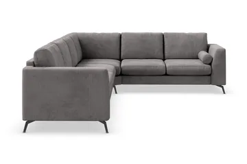Ocean Lyx 5-sits Vändbar L-formad Hörnsoffa i Manchester - Mörkgrå - Möbler - Soffa - Hörnsoffa