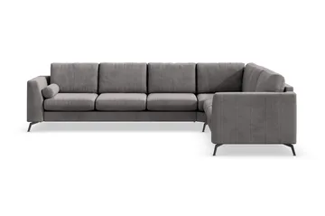 Ocean Lyx 5-sits Vändbar L-formad Hörnsoffa i Manchester - Mörkgrå - Möbler - Soffa - Hörnsoffa