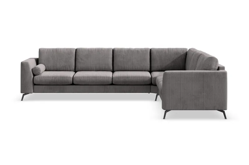 Ocean Lyx 5-sits Vändbar L-formad Hörnsoffa i Manchester - Mörkgrå - Möbler - Soffa - Hörnsoffa