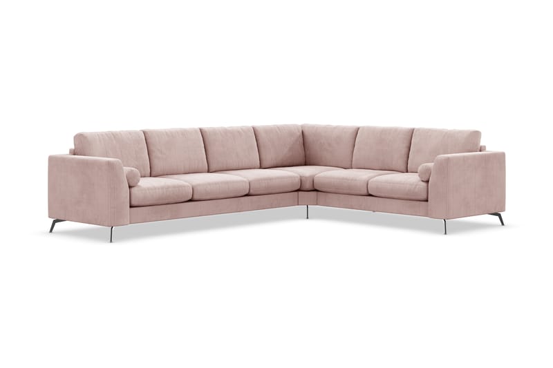 Ocean Lyx 5-sits Vändbar L-formad Hörnsoffa i Manchester - Rosa - Möbler - Soffa - Hörnsoffa