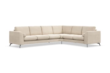 Ocean Lyx 5-sits Vändbar L-formad Hörnsoffa i Sammet - Beige - Möbler - Soffa - Hörnsoffa