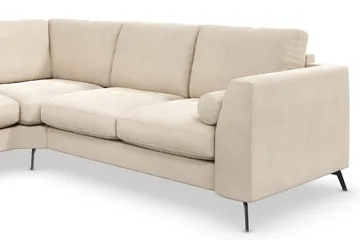 Ocean Lyx 5-sits Vändbar L-formad Hörnsoffa i Sammet - Beige - Möbler - Soffa - Sammetssoffa