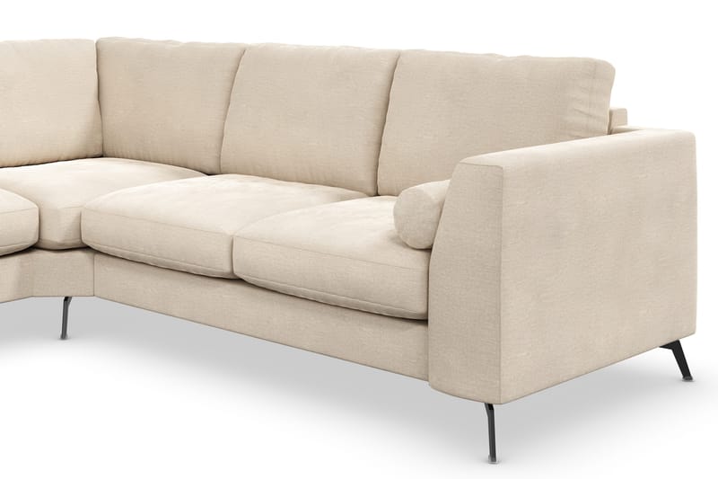 Ocean Lyx 5-sits Vändbar L-formad Hörnsoffa i Sammet - Beige - Möbler - Soffa - Sammetssoffa