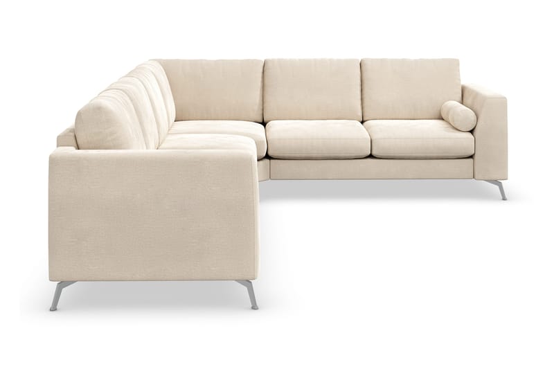 Ocean Lyx 5-sits Vändbar L-formad Hörnsoffa i Sammet - Beige - Möbler - Soffa - Sammetssoffa