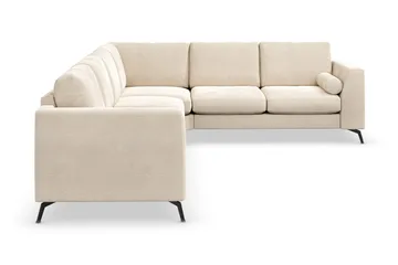 Ocean Lyx 5-sits Vändbar L-formad Hörnsoffa i Sammet - Beige - Möbler - Soffa - Sammetssoffa