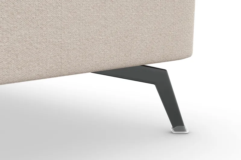 Ocean Lyx 5-sits Vändbar L-formad Hörnsoffa i Tyg - Beige - Möbler - Soffa - Hörnsoffa