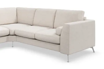 Ocean Lyx 5-sits Vändbar L-formad Hörnsoffa i Tyg - Beige - Möbler - Soffa - Hörnsoffa