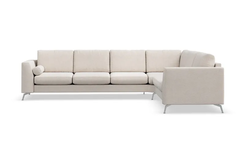 Ocean Lyx 5-sits Vändbar L-formad Hörnsoffa i Tyg, Beige