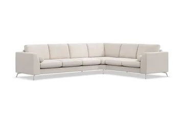 Ocean Lyx 5-sits Vändbar L-formad Hörnsoffa i Tyg - Beige - Möbler - Soffa - Hörnsoffa