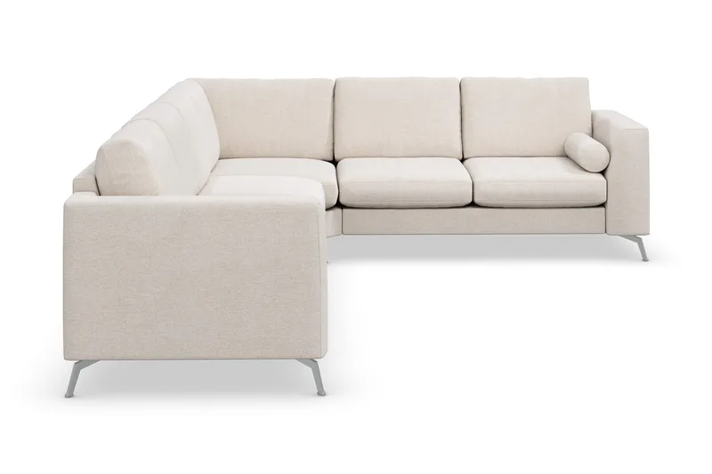 Ocean Lyx 5-sits Vändbar L-formad Hörnsoffa i Tyg - Beige - Möbler - Soffa - Hörnsoffa