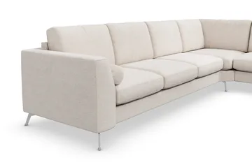 Ocean Lyx 5-sits Vändbar L-formad Hörnsoffa i Tyg - Beige - Möbler - Soffa - Hörnsoffa
