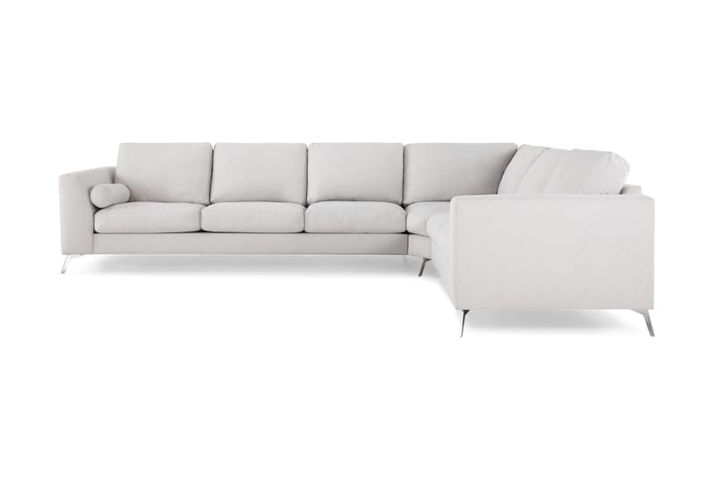 Ocean Lyx 5-sits Vändbar L-formad Hörnsoffa i Tyg, Ljusgrå