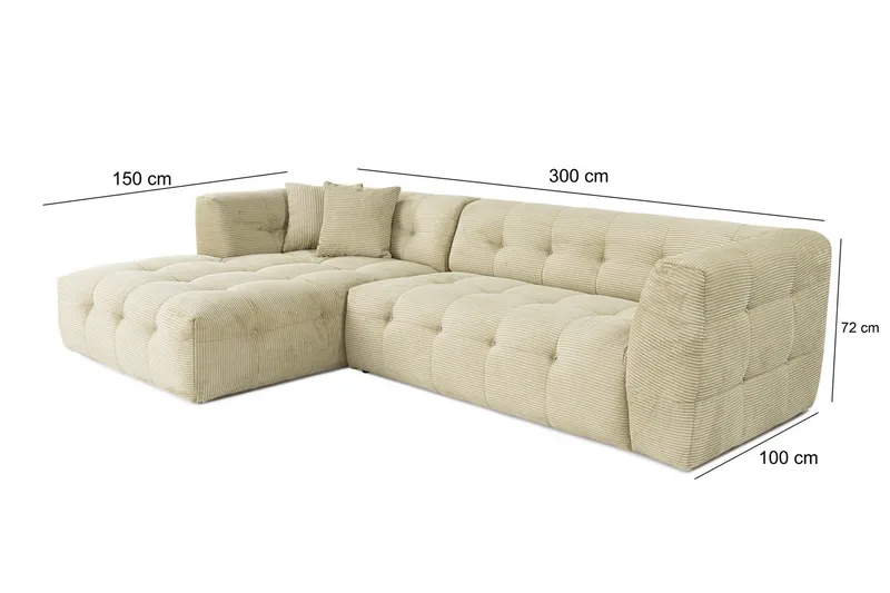 Octavian Hörnsoffa 3-sits - Green - Möbler - Soffa - Modulsoffa - Komplett modulsoffa