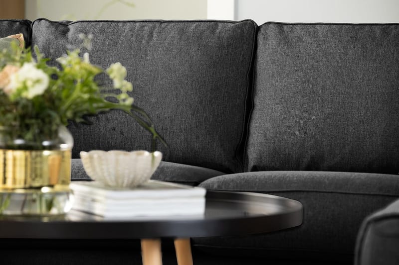 Optus 5-sits Vändbar U-formad Hörnsoffa med divan i Tyg - Mörkgrå - Möbler - Soffa - Hörnsoffa - Hörnsoffa med divan