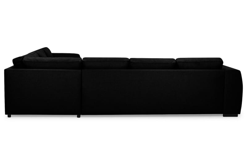 Optus 5-sits Vändbar U-formad Hörnsoffa med divan i Tyg - Svart - Möbler - Soffa - Hörnsoffa - Hörnsoffa med divan
