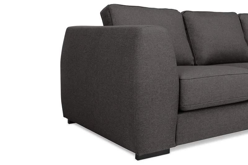 Optus 5-sits Vänstervänd L-formad Hörnsoffa i Tyg - Mörkgrå - Möbler - Soffa - Hörnsoffa