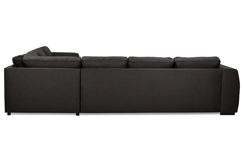 Optus 5-sits Vänstervänd L-formad Hörnsoffa i Tyg - Mörkgrå - Möbler - Soffa - Hörnsoffa