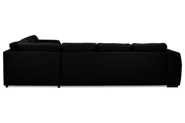 Optus 5-sits Vänstervänd L-formad Hörnsoffa i Tyg - Svart - Möbler - Soffa - Hörnsoffa