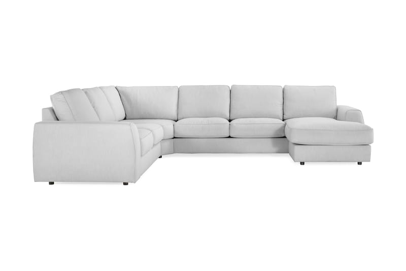 Optus Lyx 5-sits Högervänd U-formad Hörnsoffa med divan i Tyg, Grå