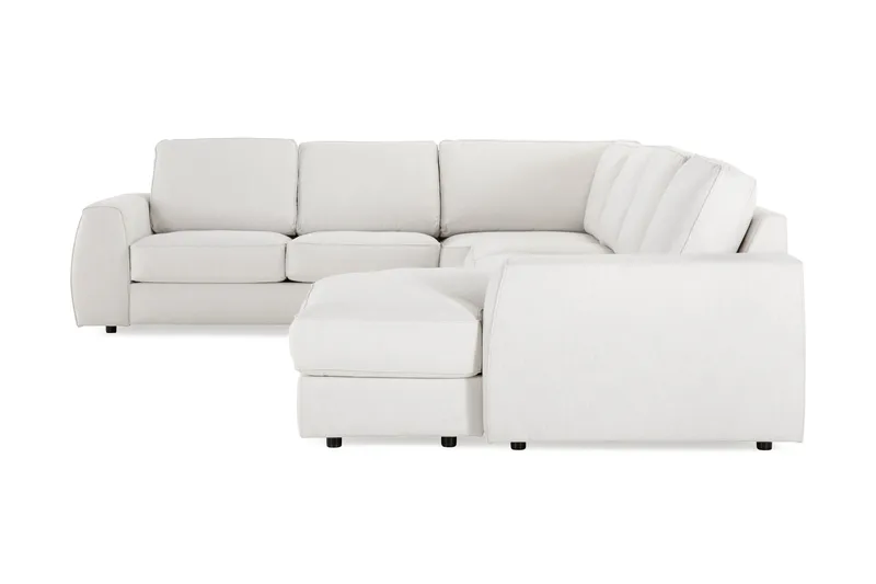 Optus Lyx 5-sits Högervänd U-formad Hörnsoffa med divan i Tyg - Ljusgrå - Möbler - Soffa - Hörnsoffa - Hörnsoffa med divan