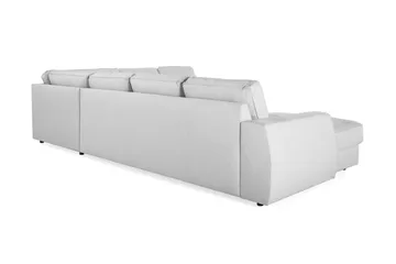 Optus Lyx 5-sits Vänstervänd U-formad Hörnsoffa med divan i Tyg - Grå - Möbler - Soffa - Hörnsoffa - Hörnsoffa med divan