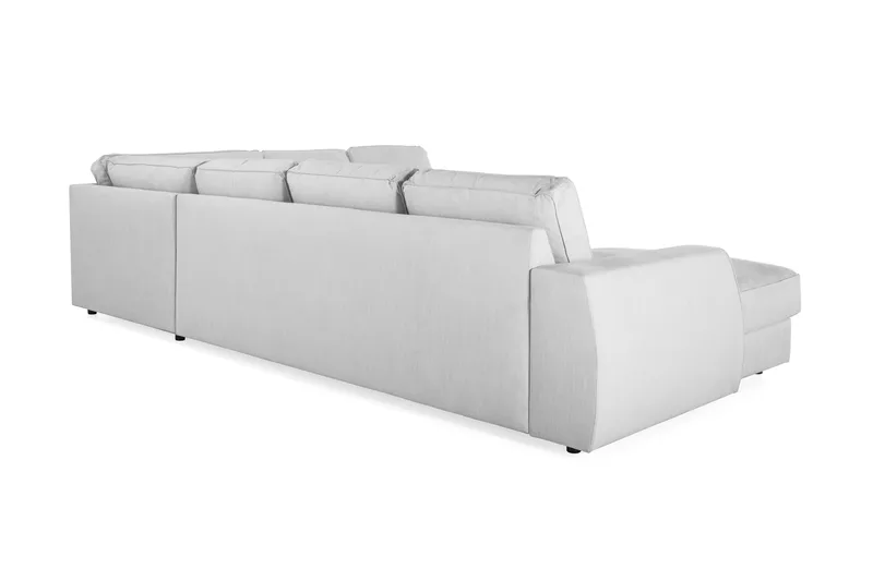 Optus Lyx 5-sits Vänstervänd U-formad Hörnsoffa med divan i Tyg - Grå - Möbler - Soffa - Hörnsoffa - Hörnsoffa med divan