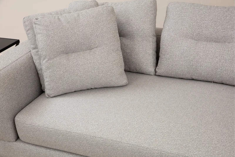 Pavdova Hörnsoffa 4-sits - Ljusgrå - Möbler - Soffa - Divansoffa & schäslongsoffa - 4 sits soffa med divan