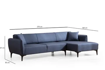 Rossland Divansoffa 3-sits - Blå - Möbler - Soffa - Bäddsoffa - Hörnbäddsoffa