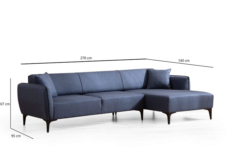 Rossland Divansoffa 3-sits - Blå - Möbler - Soffa - Bäddsoffa - Hörnbäddsoffa