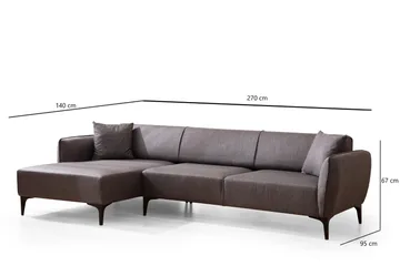 Rossland Divansoffa 3-sits - Mörkgrå - Möbler - Soffa - Bäddsoffa - Hörnbäddsoffa