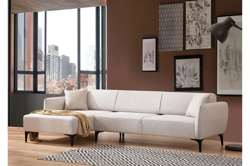 Rossland Divansoffa 3-sits - Vit - Möbler - Soffa - Hörnsoffa - Hörnsoffa med divan