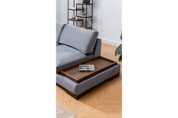Soffa med Schäslong Nathalie m Pall Vänster - Mörkgrå/Natur - Möbler - Soffa - Hörnsoffa