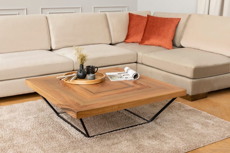 Soffa med Schäslong Nathalie m Pall Höger - Beige/Natur - Möbler - Soffa - Hörnsoffa