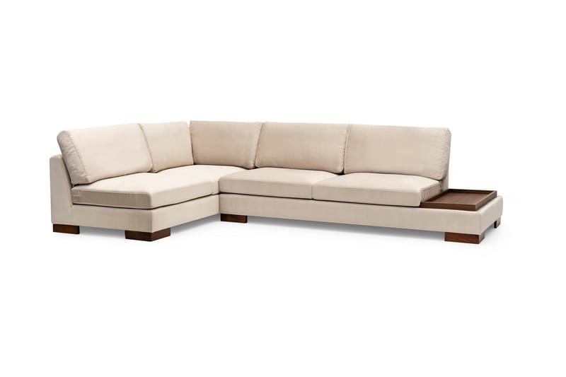 Soffa med Schäslong Nathalie m Pall Vänster - Beige/Natur - Möbler - Soffa - Hörnsoffa