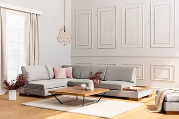 Soffa med Schäslong Nathalie Vänster - Ljusgrå/Natur - Möbler - Soffa - Hörnsoffa