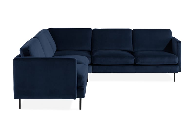 Teodin Hörnsoffa Large Sammet - Blå - Möbler - Soffa - Hörnsoffa