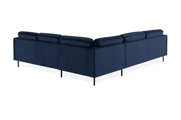 Teodin Hörnsoffa Large Sammet - Blå - Möbler - Soffa - Hörnsoffa