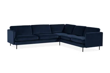 Teodin Hörnsoffa Large Sammet - Blå - Möbler - Soffa - Hörnsoffa