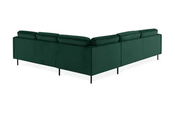 Teodin Hörnsoffa Large Sammet - Grön - Möbler - Soffa - Hörnsoffa