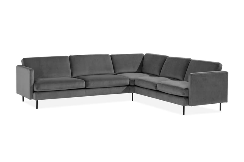 Teodin Hörnsoffa Large Sammet - Ljusgrå - Möbler - Soffa - Hörnsoffa