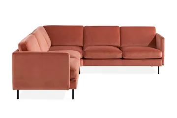 Teodin Hörnsoffa Large Sammet - Rosa - Möbler - Soffa - Hörnsoffa