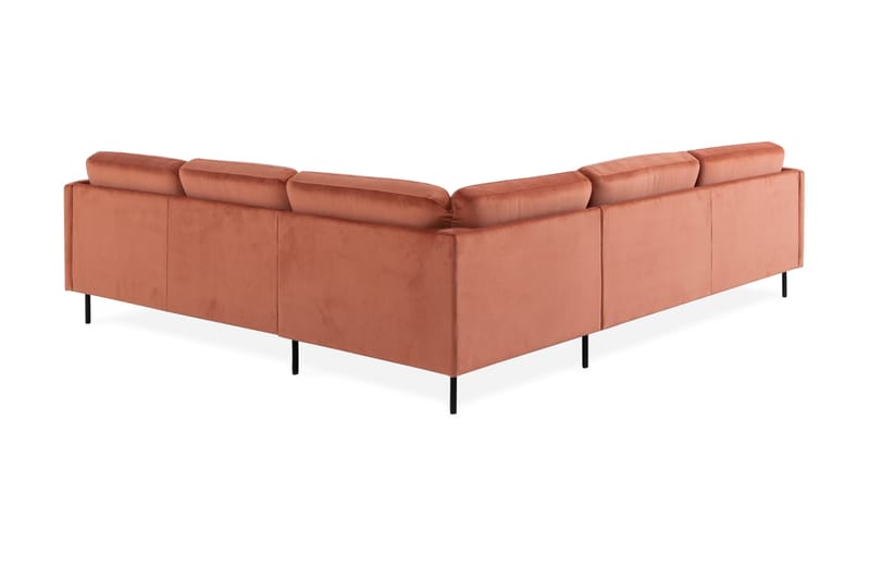 Teodin Hörnsoffa Large Sammet - Rosa - Möbler - Soffa - Hörnsoffa
