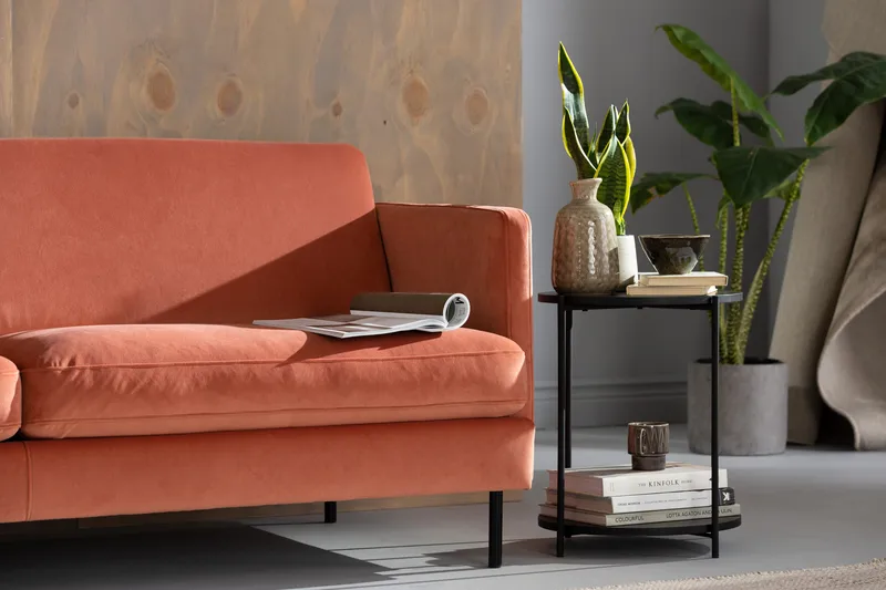 Teodin Hörnsoffa Large Sammet - Rosa - Möbler - Soffa - Hörnsoffa