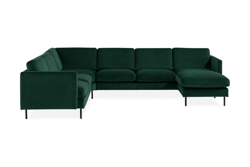 Teodin Hörnsoffa med Divan Höger Sammet, Grön